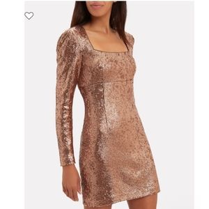 Intermix Hilary Rose Gold Sequin Dress sz 8